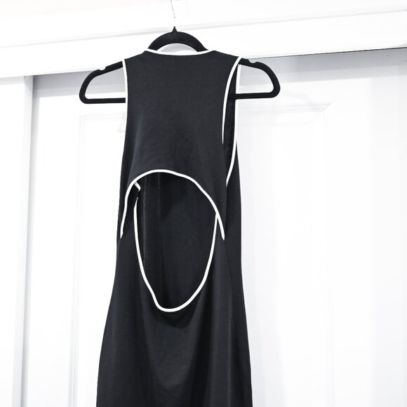 Rag & Bone Size Medium Black Midi Nora Dress with Back Cutout - Picture 7 of 8